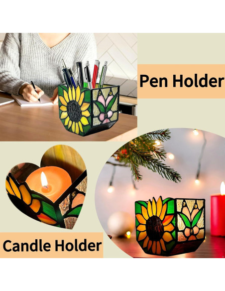 Maceta de Jardín de Vidrio Templado Entlityful Girasol 11.7x13.1cm