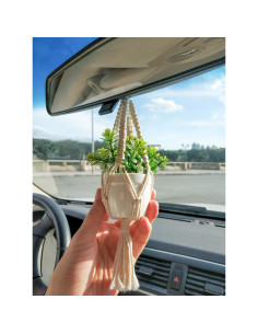 Colgador de Plantas de Macramé Mkono con Suculentas - Set de 2 2