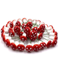 Aliotech 50 Piezas Mini Hongos Artificiales para Jardín DIY 2