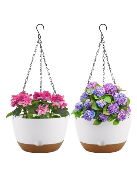 Macetas Colgantes Dovesail 25 cm Autorriego 2 Paquetes