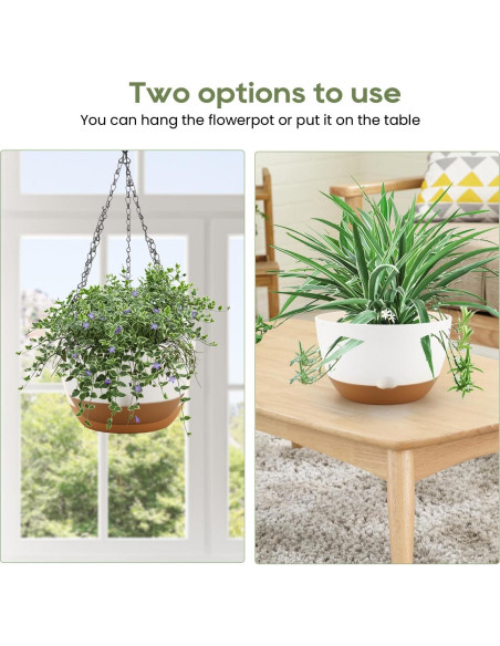 Macetas Colgantes Dovesail 25 cm Autorriego 2 Paquetes