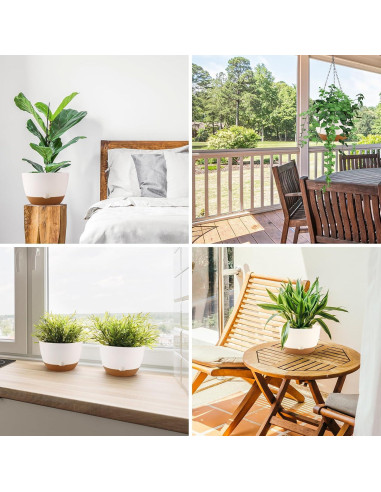 Macetas Colgantes Dovesail 25 cm Autorriego 2 Paquetes