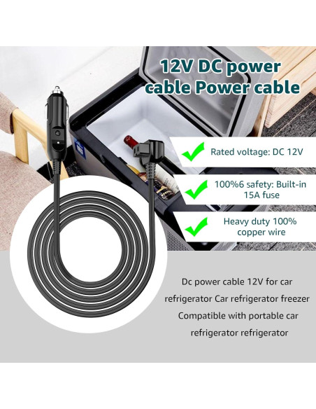 Cable de Alimentación CC Norward para Refrigeradores 12V/24V
