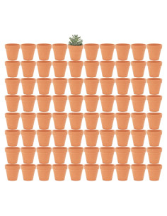 Yishang Mini Macetas de Terracota 5 cm con Drenaje - 80 Piezas