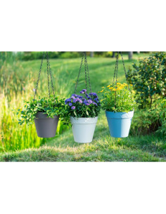 Maceta Colgante Melphoe Autorriego 20 cm Multicolor Paquete 3 2