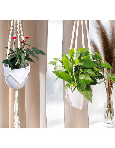 Ganchos de Techo para Plantas WIWUE GUO - 3 Paquete Boho
