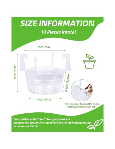 Bandejas de Goteo KOROI 10 Piezas 19.8 cm Plástico Transparente