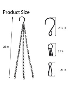 Cadena Colgante PCTC 58.42 cm para Jardín - 3 Puntos, 9 kg 2