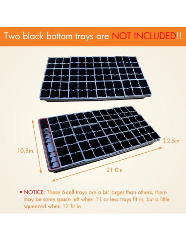 Bandeja de Inicio de Semillas Gardzen 30 Piezas 6 Celdas