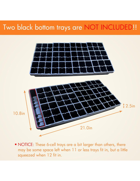 Bandeja de Inicio de Semillas Gardzen 30 Piezas 6 Celdas