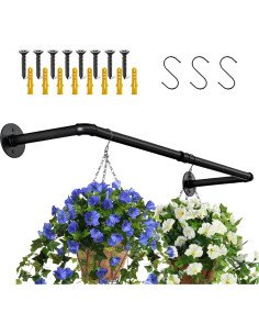 Estante Colgante para Plantas JINSUOZHI Negro 91.44x26.99cm 2