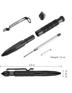 Paquete de 2 Bolígrafos Tácticos RUISHYY con 8 Recargas 2