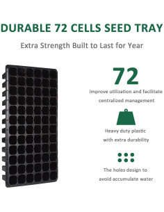 Kit de Inicio de Semillas AIFUSI - 10 Bandejas de 72 Celdas 2