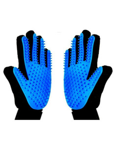 Guantes de Aseo para Mascotas Yrighjo 2PCS Azul - Deshedding