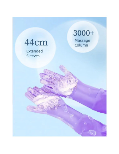 Guantes de Baño para Mascotas Easoneo - Silicona, Manga Larga