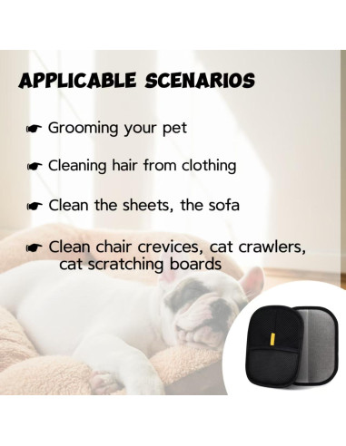 Guantes Removedores de Pelo de Mascotas Genérico - 2 Pcs