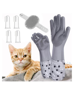 Juego de Baño para Mascotas BOBEJIMIA 3 en 1 Guantes y Cepillos