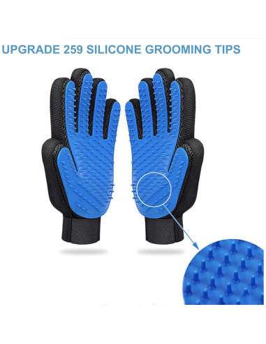 Guantes de Lavado y Cepillo para Mascotas JOANGIHC 3PCS Amarillo