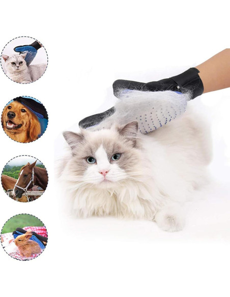 Guantes de Lavado y Cepillo para Mascotas JOANGIHC 3PCS Amarillo