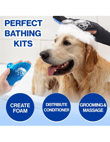 Juego de Guantes de Cuidado para Mascotas 1TO3GO con 185 Puntas