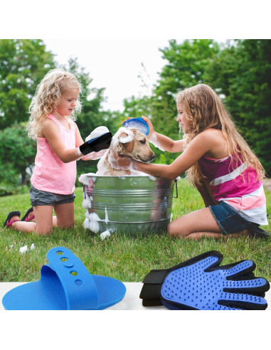 Juego de Guantes de Cuidado para Mascotas 1TO3GO con 185 Puntas