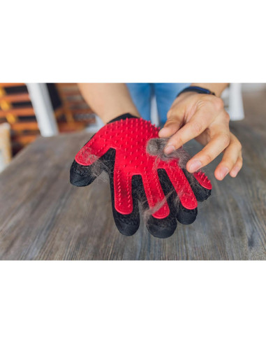 Guantes de Aseo para Mascotas Yepets - Rojo, 22.6x16.3cm