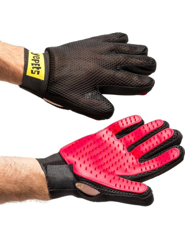 Guantes de Aseo para Mascotas Yepets - Rojo, 22.6x16.3cm