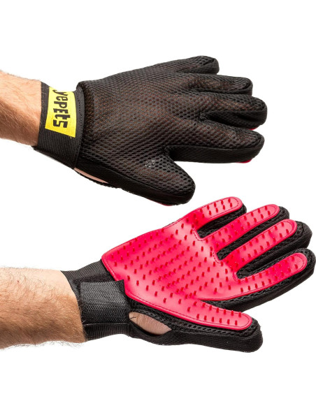 Guantes de Aseo para Mascotas Yepets - Rojo, 22.6x16.3cm