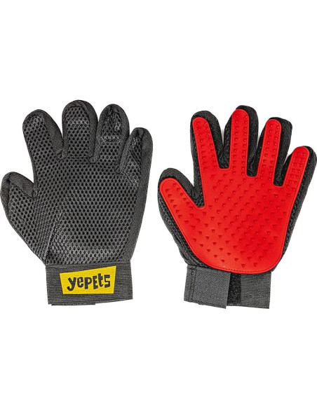 Guantes de Aseo para Mascotas Yepets - Rojo, 22.6x16.3cm