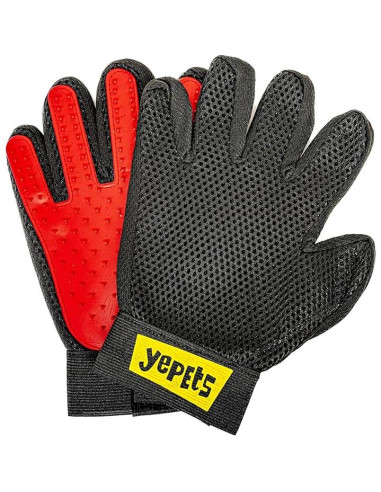 Guantes de Aseo para Mascotas Yepets - Rojo, 22.6x16.3cm
