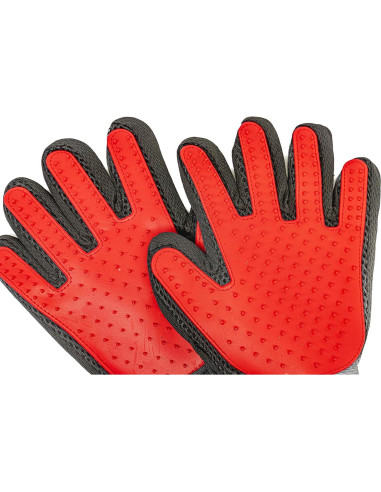 Guantes de Aseo para Mascotas Yepets - Rojo, 22.6x16.3cm
