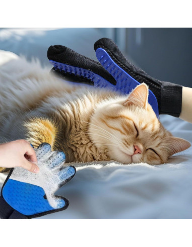 Guantes de Aseo y Cepillo Deshedding NANAN para Mascotas