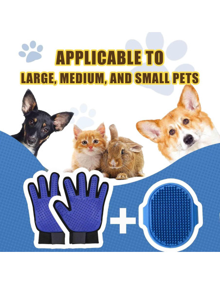 Guantes de Aseo y Cepillo Deshedding NANAN para Mascotas