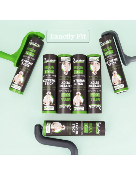 Recargas Rodillo Quitapelusas Mega 10" - Paquete 4x60 Hojas Recargas Rodillo Quitapelusas Mega 10" - Paquete 4x60 Hojas