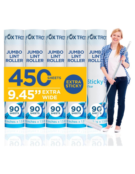 Rodillo de Pelusa Jumbo Fox Trot 24 cm con 450 Hojas