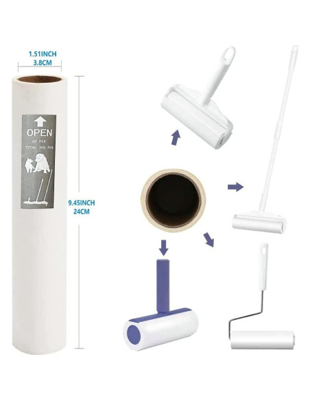 Recambios Rodillo Quitapelusas Criblor 5 Piezas 24 cm