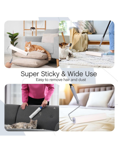 Recargas de Rodillo Quitapelusas Chengu 24 cm - 8 Piezas 440 Hojas