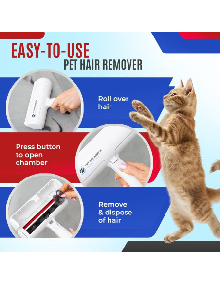 Rodillo Quitapelos Reutilizable FurFamilySupplyCo - Blanco