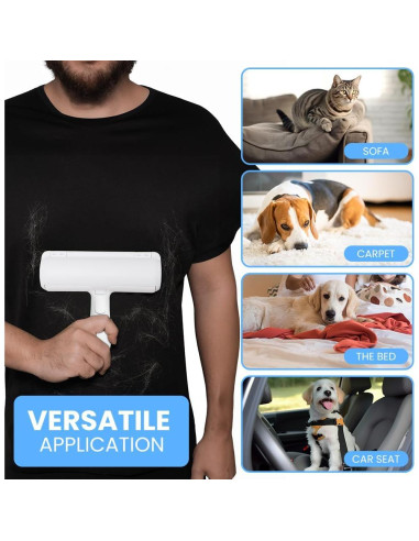 Rodillo Quitapelos Reutilizable FurFamilySupplyCo - Blanco