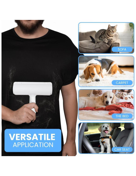 Rodillo Quitapelos Reutilizable FurFamilySupplyCo - Blanco