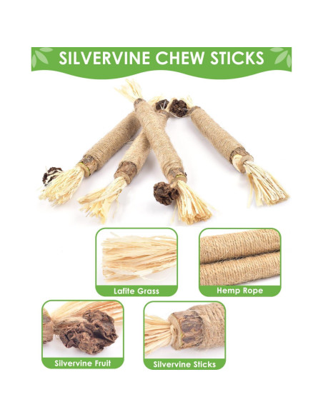 Palitos de Masticar Silvervine TINDTOP - Paquete de 10 para Gatos Palitos de Masticar Silvervine TINDTOP - Paquete de 10 para Gatos