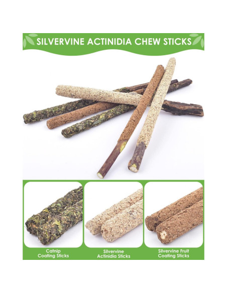 Palitos de Masticar Silvervine TINDTOP - Paquete de 10 para Gatos Palitos de Masticar Silvervine TINDTOP - Paquete de 10 para Gatos