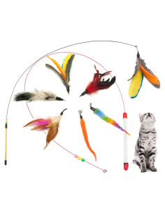 Kit de Juguetes para Gatos Fashion's Talk con Varitas y Plumas
