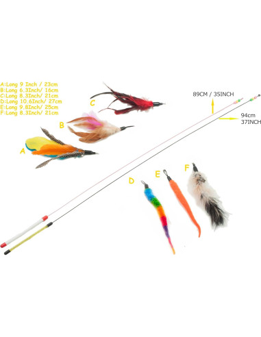 Kit de Juguetes para Gatos Fashion's Talk con Varitas y Plumas