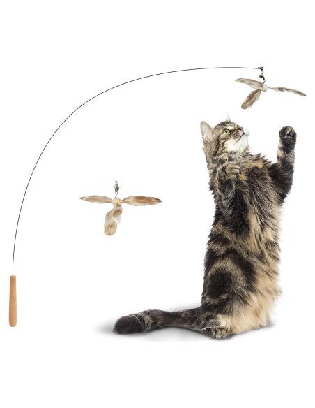 Juguete para Gatos FUKUMARU Varita de Plumas 90 cm Juguete para Gatos FUKUMARU Varita de Plumas 90 cm