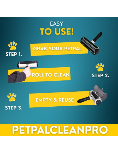 Rodillo Removedor de Pelos de Mascota PetPalCleanPro