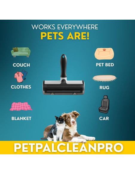 Rodillo Removedor de Pelos de Mascota PetPalCleanPro