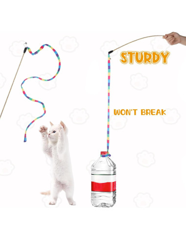 3 Juguetes Interactivos para Gatos Varita Arcoíris InnoHHustle