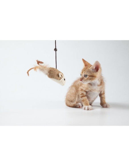 Juego de Juguetes para Gatos LukPaw - 3 Piezas con Varitas de Sisal