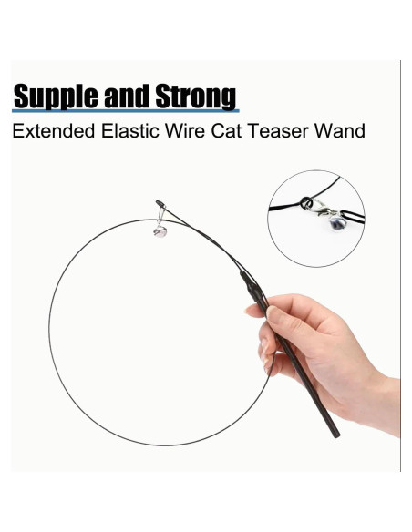 Juguetes Interactivos para Gatos Yauende - 2 Alambres y 5 Plumas